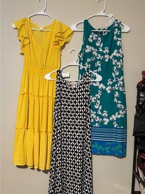 Lot of 3 S dresses loft Jessica Simpson and chaps #63
